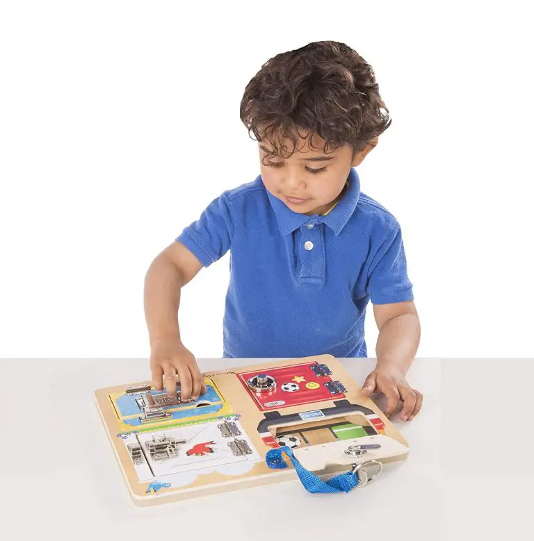 melissa & doug locks and latches board wooden educational toy