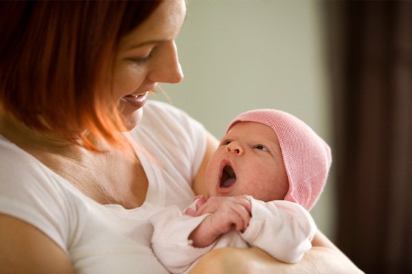 new mom with baby