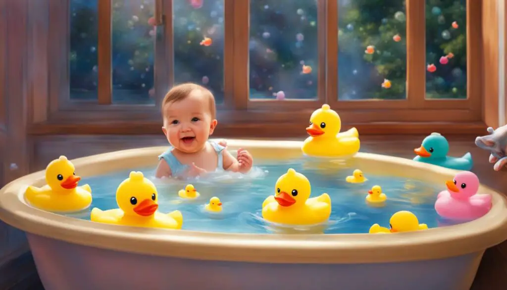 baby in a bathtub