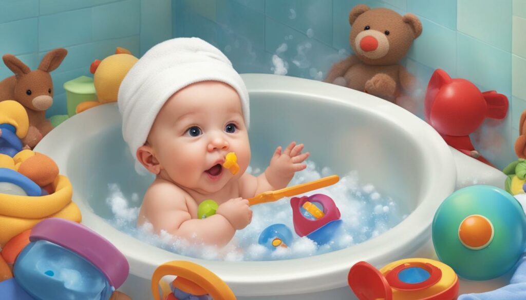 can a baby with cough and cold take a bath